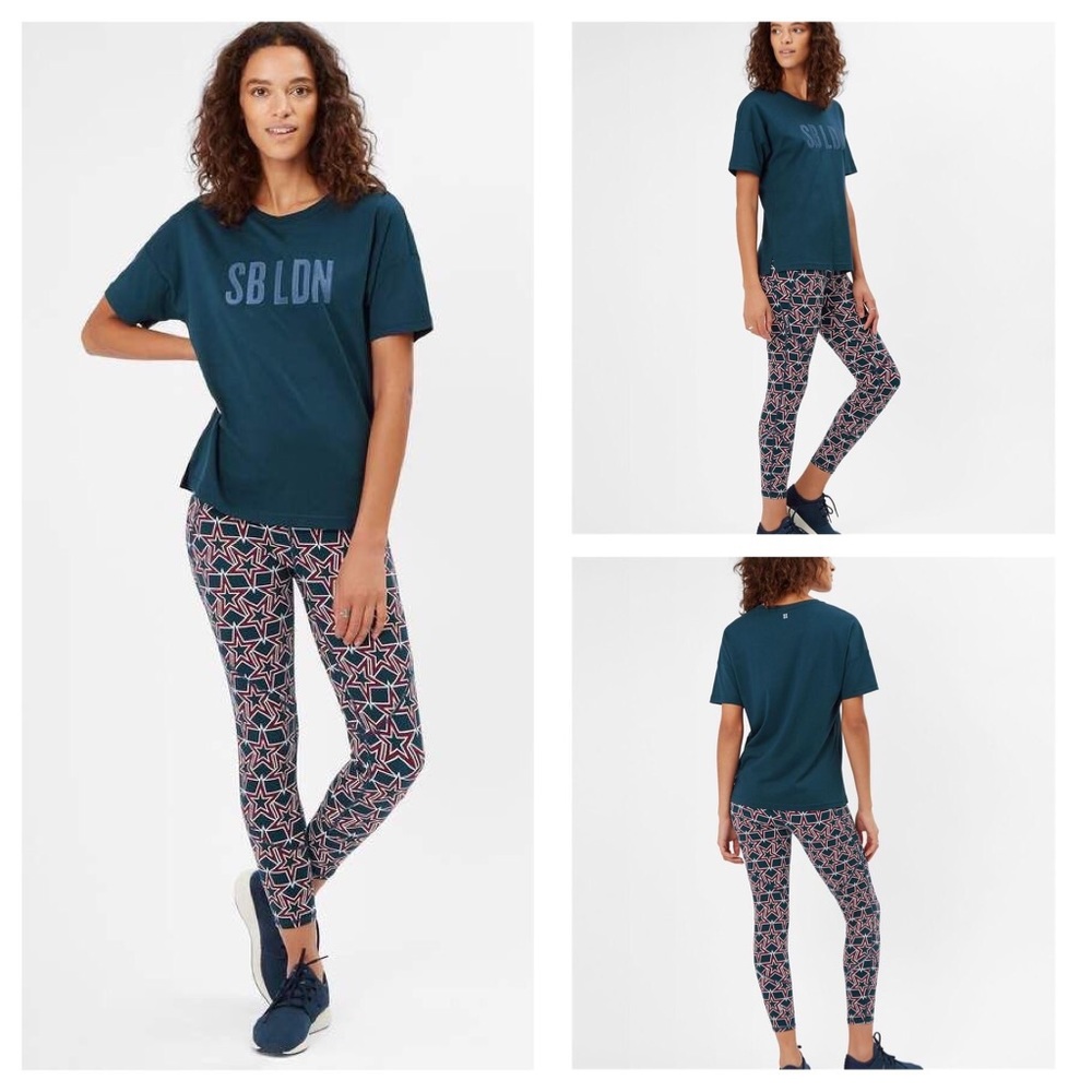 SWEATY BETTY LONDON Oversized Slogan Tee, Small